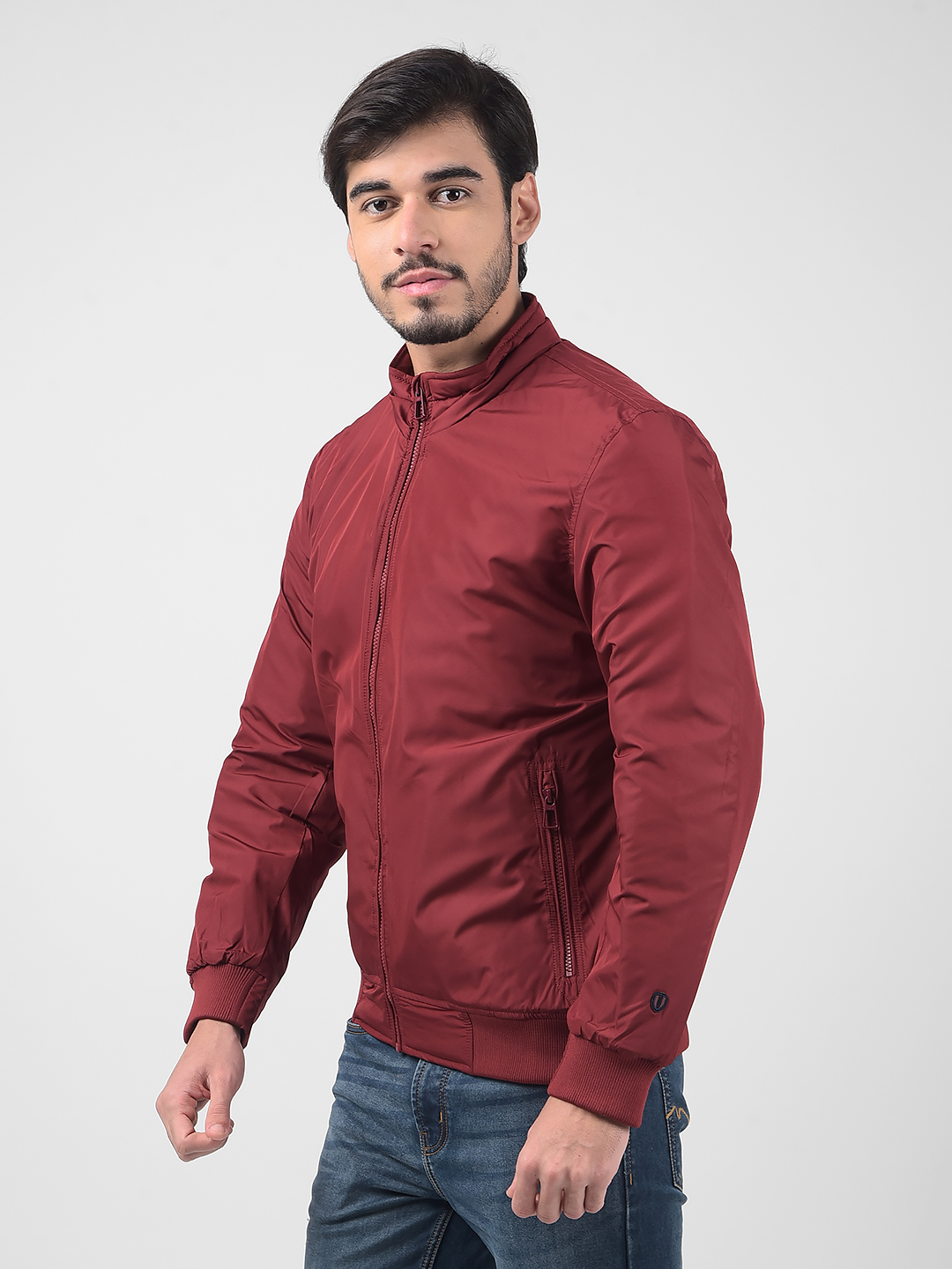 Numero Uno Men Solid Maroon Jacket